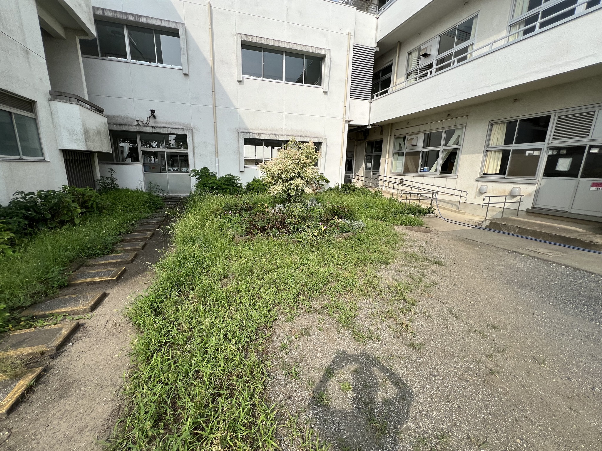東門の校舎側